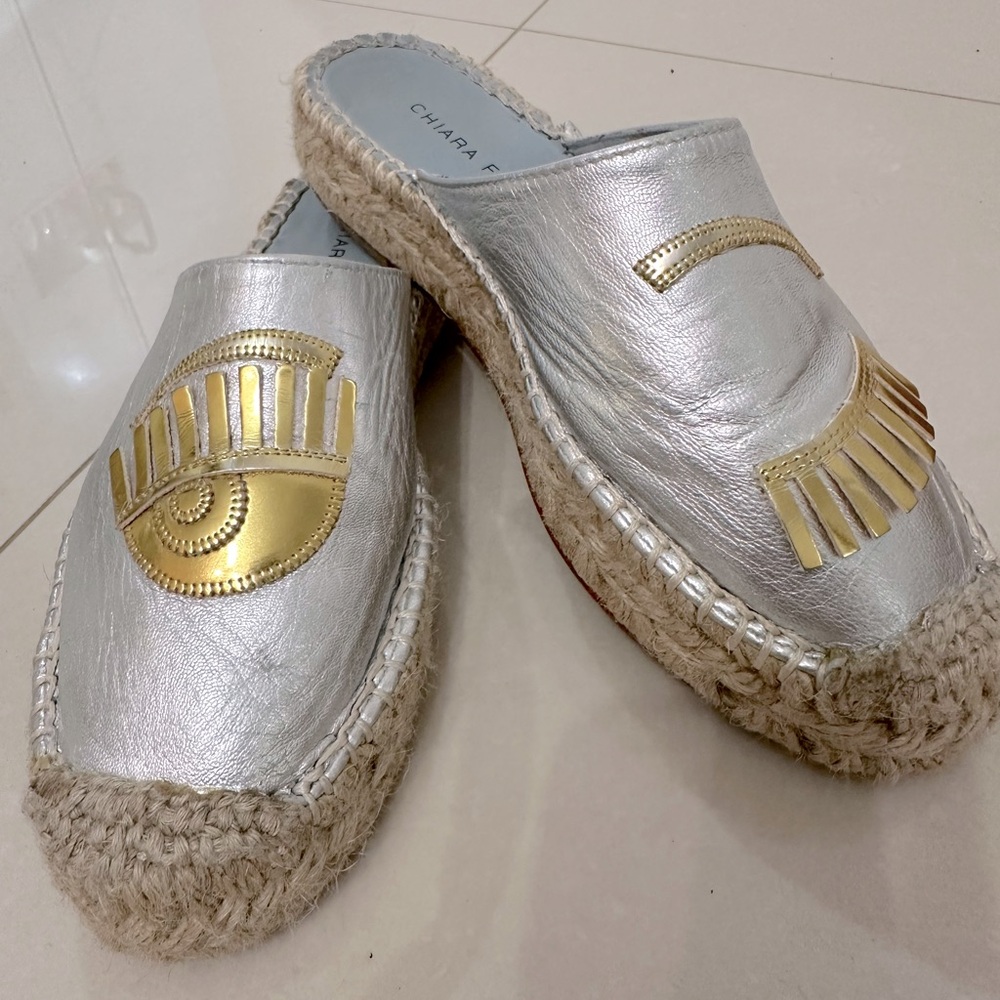 Chiara Ferragani espadrille slides